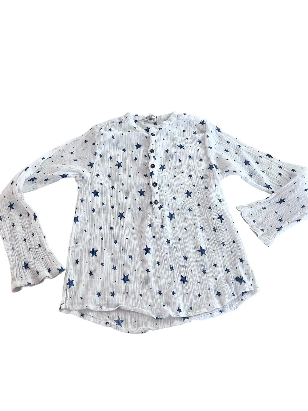 Louis Louise boys muslin star print button shirt size 10